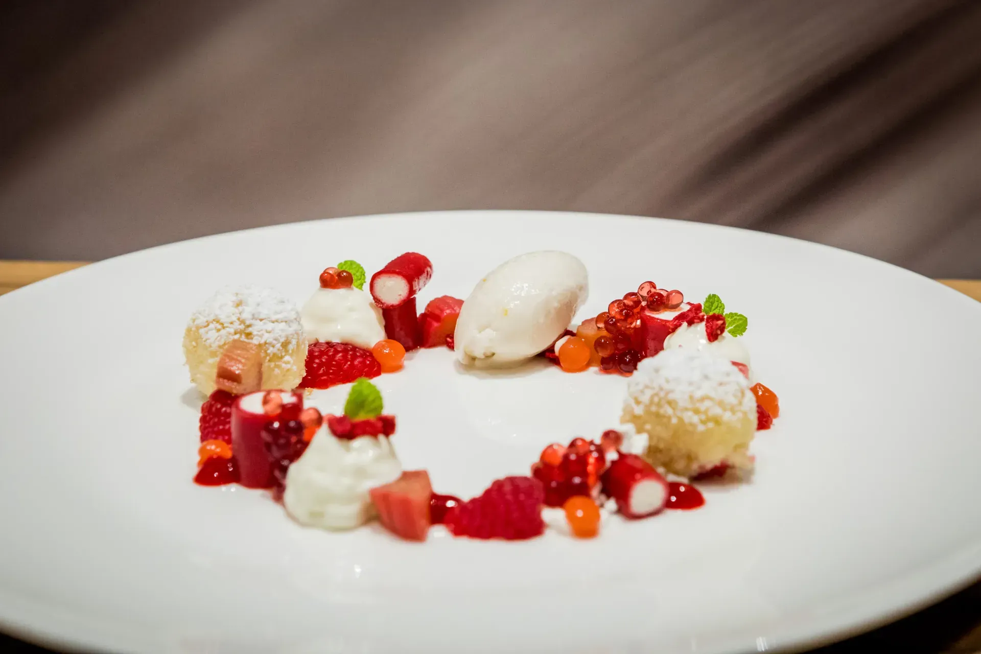 Artfully plated dessert from the Greenvieh kitchen