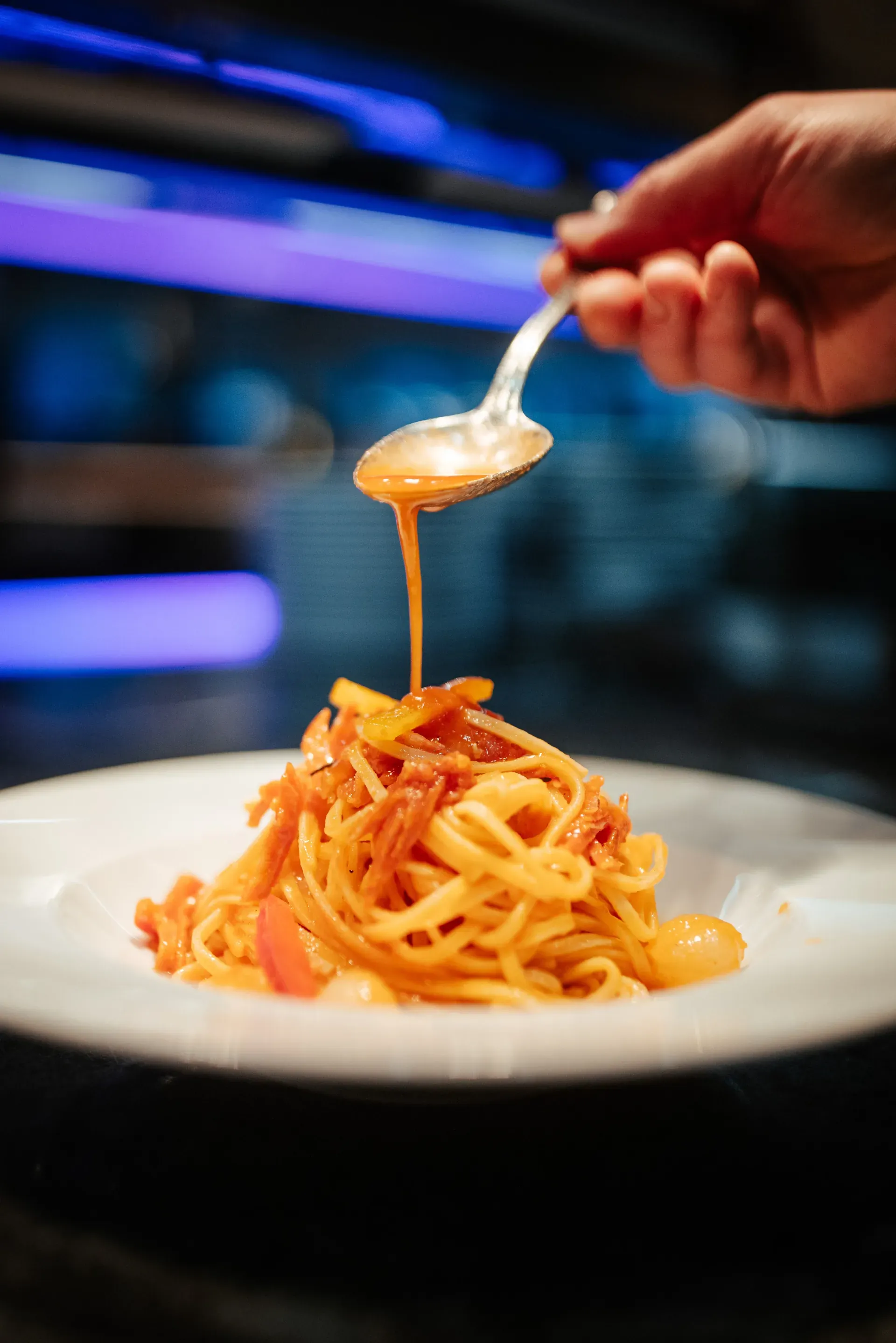 Fresh pasta dish at the Greenvieh on the Mieming Plateau